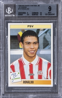 1995-96 Panini Voetbal 95 Stickers #78 Ronaldo Rookie Card - BGS MINT 9